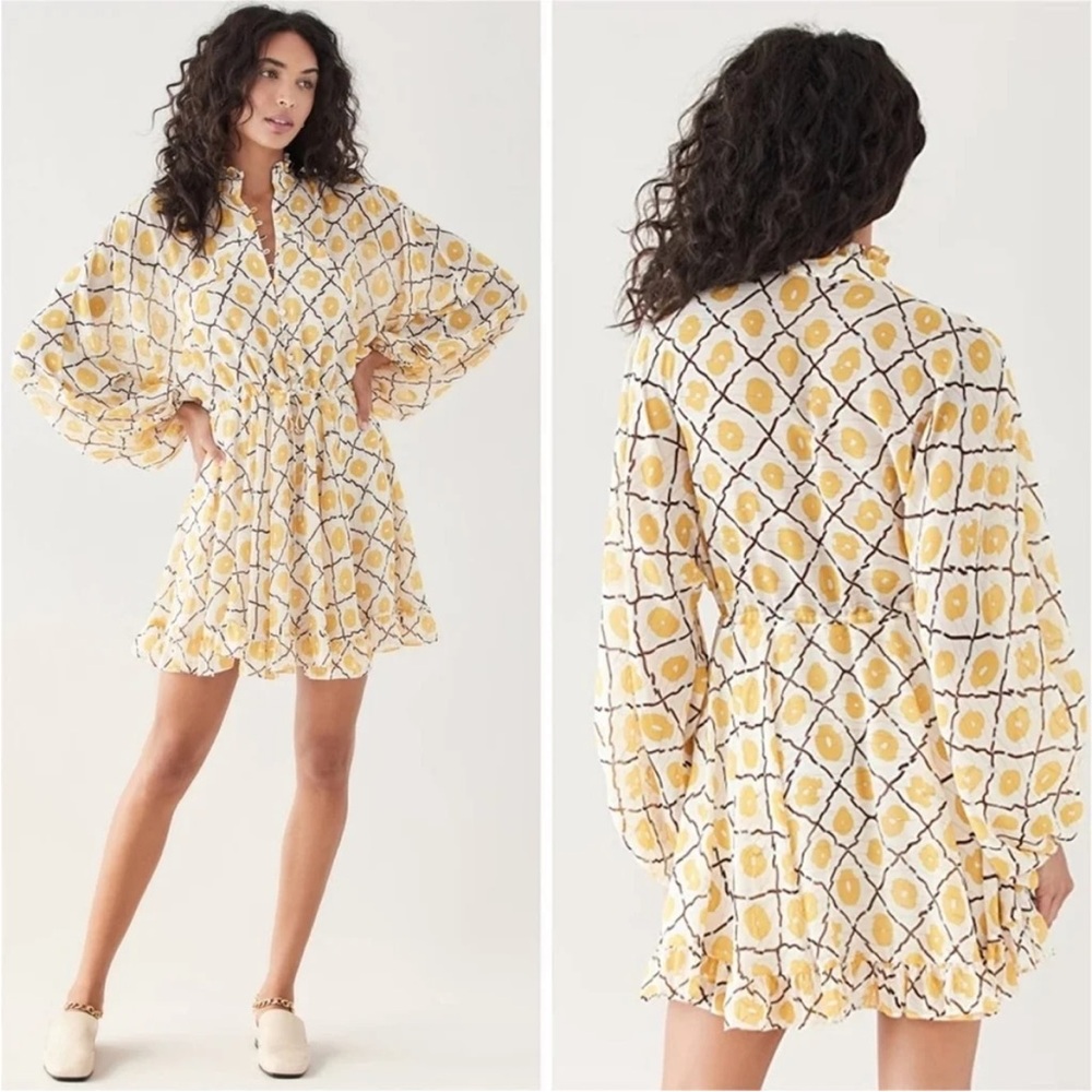 Alexis Rachael Mini Dress in Yellow Size XS